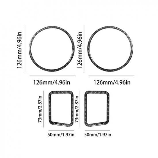 4Pcs Carbon Fiber Interior Door Speaker Cover Trim For BMW 5 Series E39