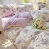1pc Purple Lavender Printed Duvet Cover Single/Queen/King Size Quilt Cover for Double Bed Flower Housse De Couette220x240cm
