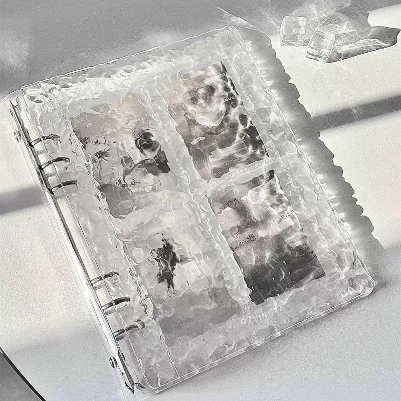Water Ripple Transparent Acrylic A5 Four-Pocket Photo Album - Colorful Simple Design