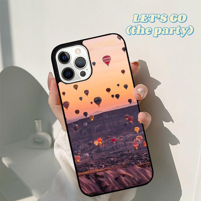 Herbst Heißluftballon Reise Berg Handyhülle Cover für iPhone 17 Air 16 16e 15 12 11 13 14 Pro Max Plus Coque
