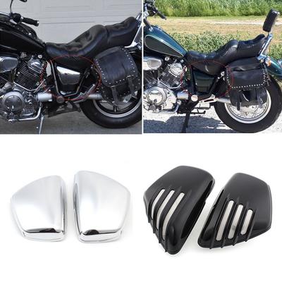 Motorcycle Part Left Right Side Battery Fairing Cover For Yamaha XV700/750/1000/1100 Virago Black/ Chrome Protection Guard Cover