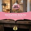 Festive Entrance Hanging Bell Halloween Cute Witch Hat Ghost Door Sign, Wooden Decoration, Rustic Farmhouse Sign Doorbell Pendants for Indoor Outdoor