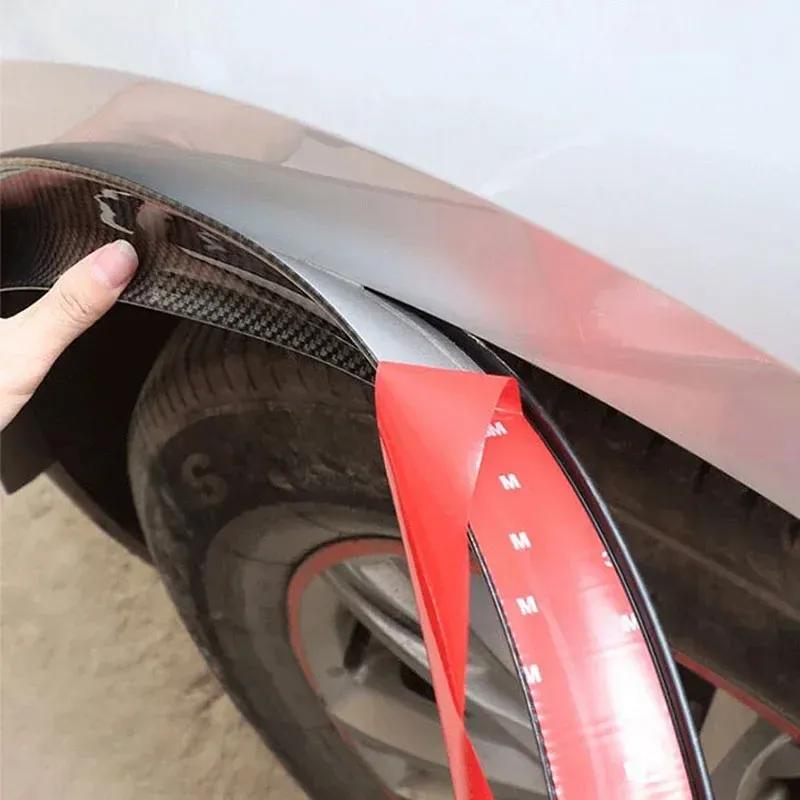 2/3.5/4.5cm*1.5M Car Fender Flares Arches Wing Extenders Wheel Eyebrow Anti-collision Strip Mudguard Lip Cover Scratch Proof