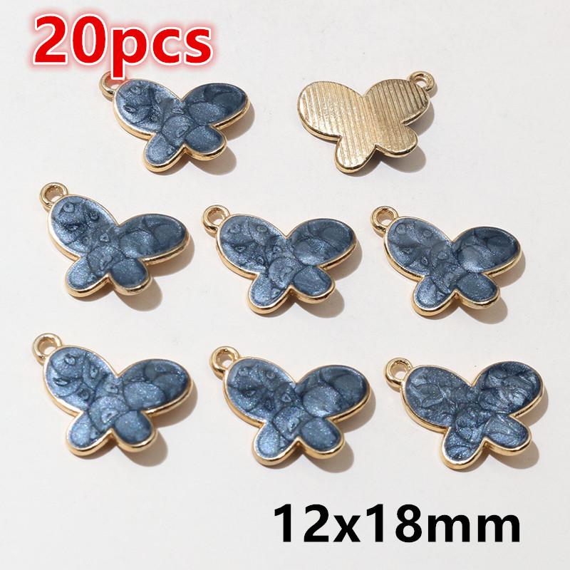 10-20pcs Enamel Butterfly Charms Pendants DIY Jewelry Making Connector Accessories for Earrings Necklace Bracelet Findings