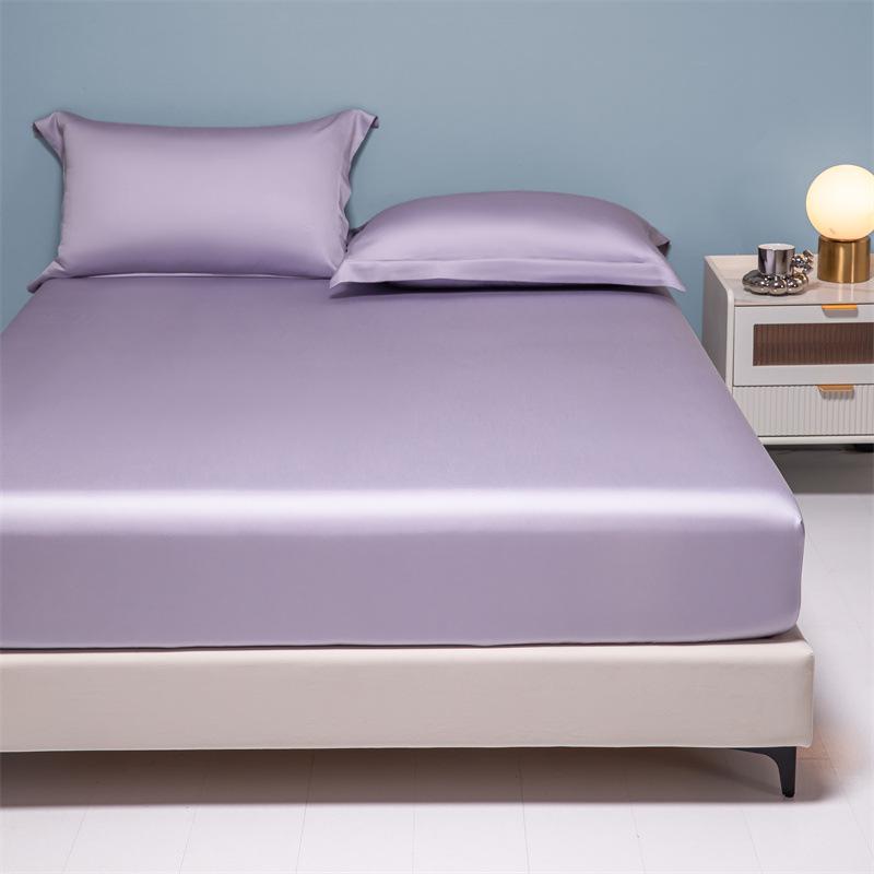 Four Seasons Tencel Fitted Sheet: Breathable, Cooling Nude Mattress Protector for Single/Double Beds.