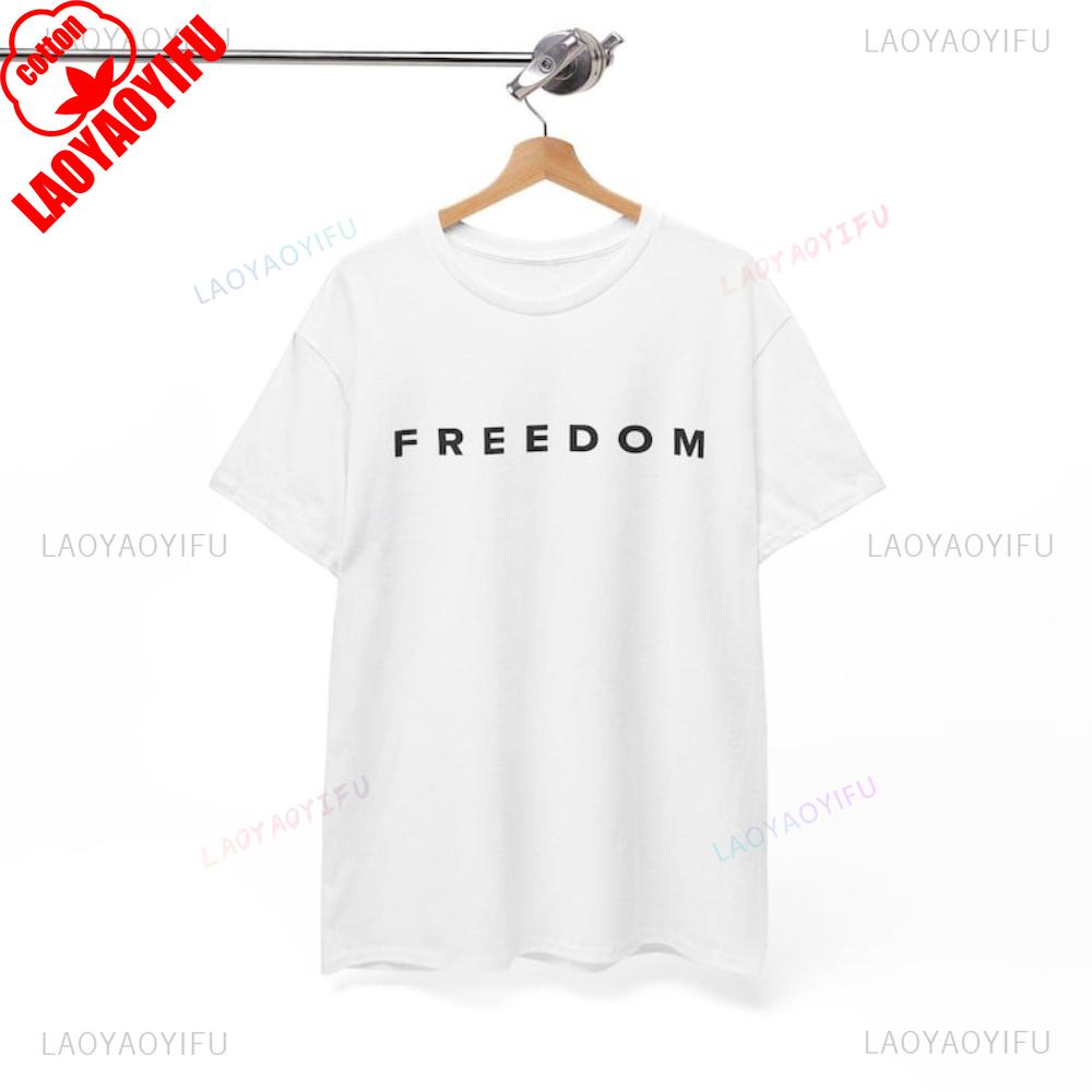 Charlie Kirk Freedom Graphic T Shirts Justic for Charlie Kirk Quote Shirt Woman Man High Quality Cotton Streetwear Shortsleev S