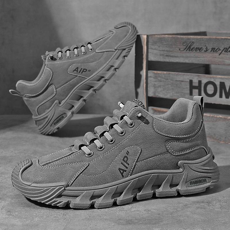 New Labor Insurance Autumn Casual Tooling Board Shoes Platform Non-slip Driving Shoes Men's Sports Running Shoes