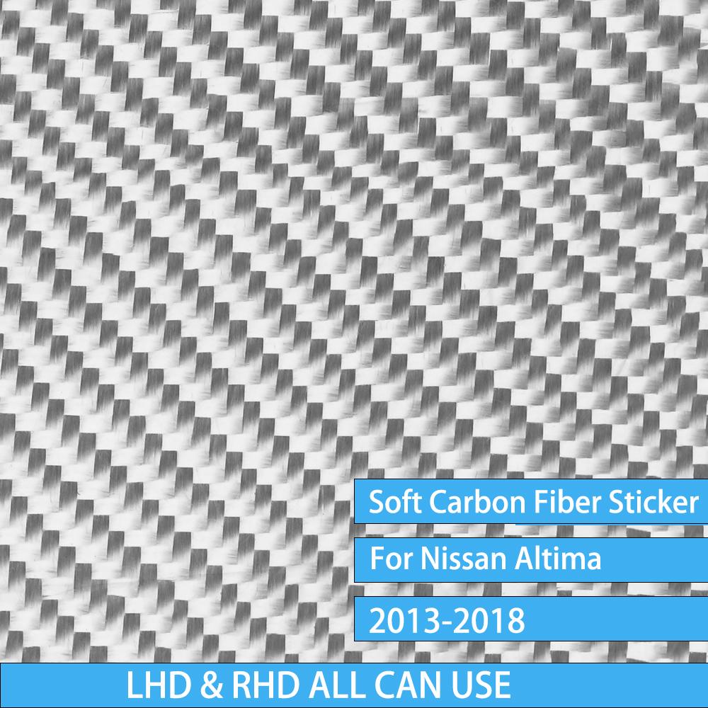 For Nissan Altima 2013-2018 Real Carbon Fiber Rear Door Trim Strip Sticker Auto Interior Decorative Decal Accessory