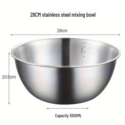Multi-purpose Stainless Steel Mixing Bowl