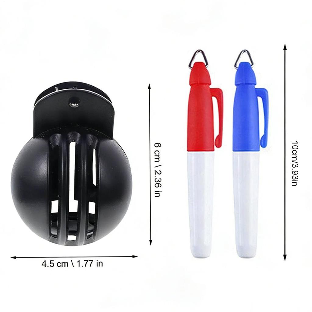 Golf Ball Stencil with Pens Smooth Writing Stamp Ball Liner Golf Marking Tools for Men Women Putting Training Practice Course