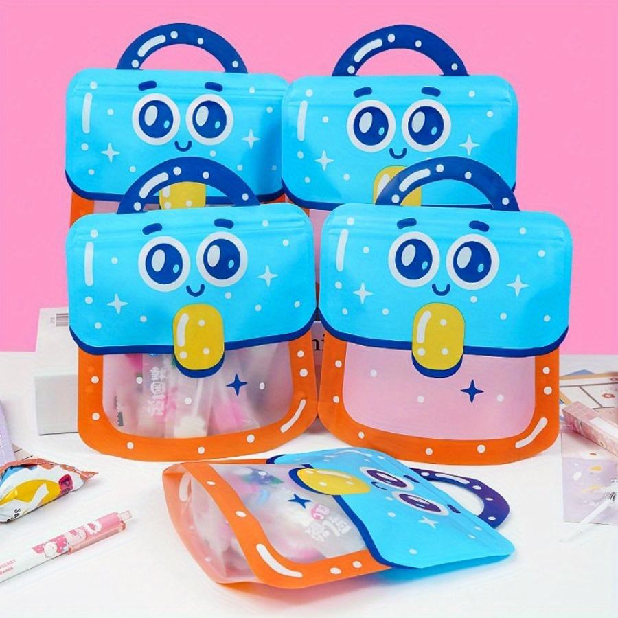 20pcs Colorful Cartoon Character Ziplock Bags  Durable Plastic Party Gift Bags for Snacks, Candy, and Cookies  Ideal for Holidays and Celebrations,