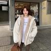 2025 Winter Women's Korean Style Fur Collar Workwear Parka - Thick, Loose Cotton Jacket