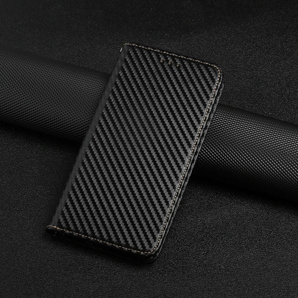 Carbon Fiber Flip Case For iPhone 16E 16 15 14 13 12 11 Pro XR 10 XS Max X 8 7 Plus Card Holder Phone Cover Magnetic Flip Wallet