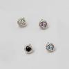 Postlude [Silver] Mini Rough Heart Cz E (4 Colors)