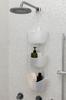 Umbra BASK SHOWER Hanging Shower No Drilling Bathroom 2022360670 CADDY, 3-Tier Rack, Required, Storage, Drainer, Clean, White/Nickel,