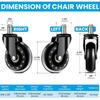Transparent Office Chair Caster Wheels