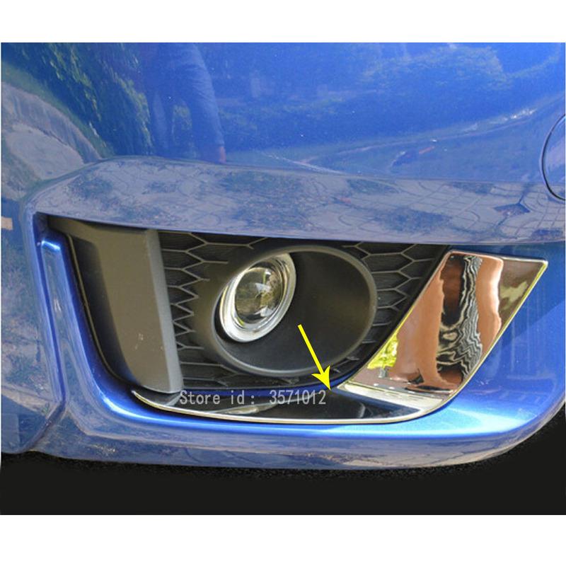 For Honda Fit Jazz 2014 2015 2016 2017 Car Body Head Front Fog Eyebrow/Trim Light Lamp Frame Stick ABS Chrome Cover Hood Stick