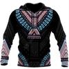 Spring Style Comfortable and Casual Hooded Sweatshirt D Digital Indian Print Pullover Long-sleeved Top
