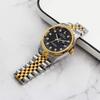 BUREI Automatic Date Mechanical Gold and Black Watch Men's Watch, Waterproof, Analog, Display, Movement, Popular, Stylish, Simple, Casual,