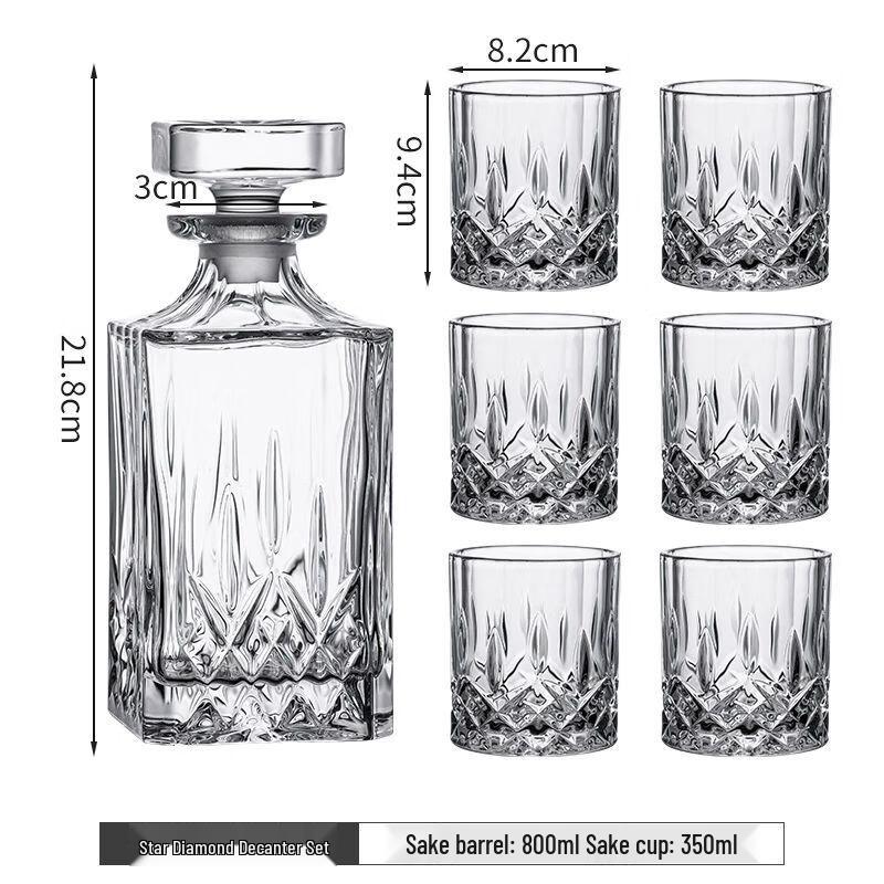 Light Luxury Crystal Whiskey Glass Set