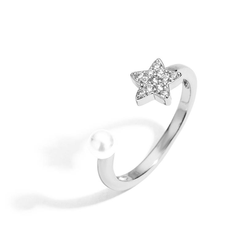 HECHENG,New Fashion Pearl Earrings ring,Heart Pineapple Moon Star Stackable Small Hoop Earrings for Women Wedding Zircon