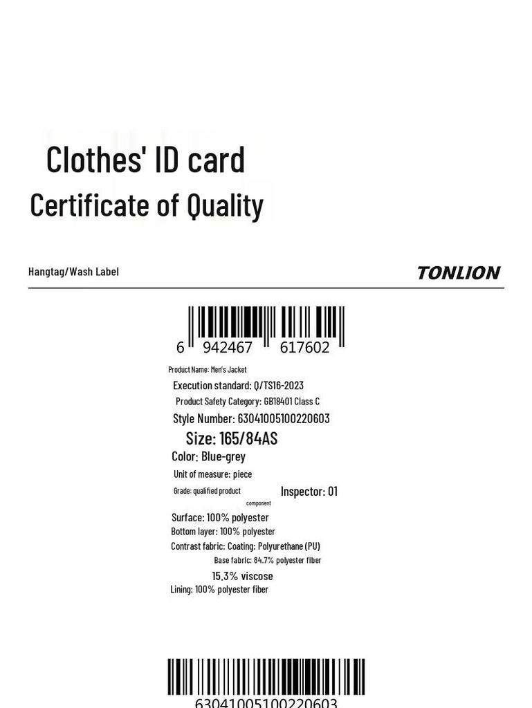 TonLion Men's Mixed Material Shirt Collar Jacket