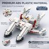 Non-Toxic Moc Futuristic Space Battleship Building Blocks Set Sci-Fi Twin-Hull Warship Model Display Collectible For Adults & Teens