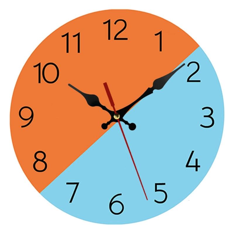 Простые винтажные большие настенные часы в индустриальном стиле, прибрежные, для гостиной, спальни, деревянные настенные часы, офисные подвесные настенные часы 1