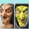 Halloween Witch Mask Latex Horror Face Costume For Party Decor