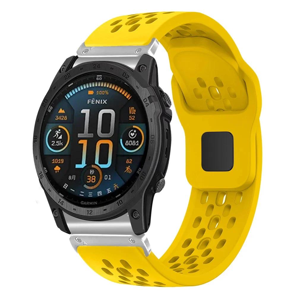 20 22 26mm For Garmin Fenix 8 51mm 7X 7 Pro Fenix 6X 6 5X 5Plus Tactix 7 Quick Fit Sports Silicone Band Forerunner 965 945 Strap