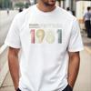 Born in 1981 Tees Vintage 1981 Birthday Gift 80s T-Shirt Short Sleeve O-Neck Casual Fashion Loose Harajuku Clothing Unisex