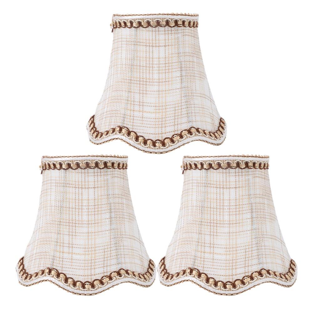 3PCS Clip On Design Lampshade Fabric Chandelier Lamp Shades Modern Small Lamp Shades  Indoor Lamp