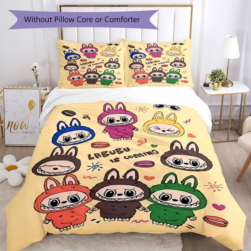 Labubu Duvet Cover Set Suitable For Playroom Lightweight Christmas Gift