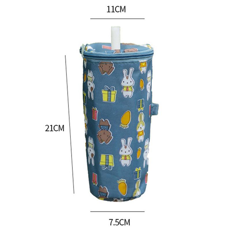 Portable Milk Tea Tote Bag Heat Preservation Bag Eco-Friendly Handbag Carrying Insulated Cup Cover Tumbler Cup Accessories