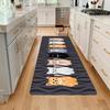 Cute Cat Carpet Rug Home Decoration Cartoon Floor Mat Living Room Kitchen Bedroom Grey White Kitten Style Home Bedroom Decor