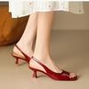 Elegant Fashion Concise Women Sandals Summer Ladies Wedding Pumps Party Office Woman Genuine High Heels Shoes