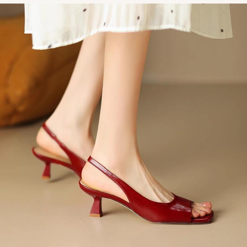 Elegant Fashion Concise Women Sandals Summer Ladies Wedding Pumps Party Office Woman Genuine High Heels Shoes
