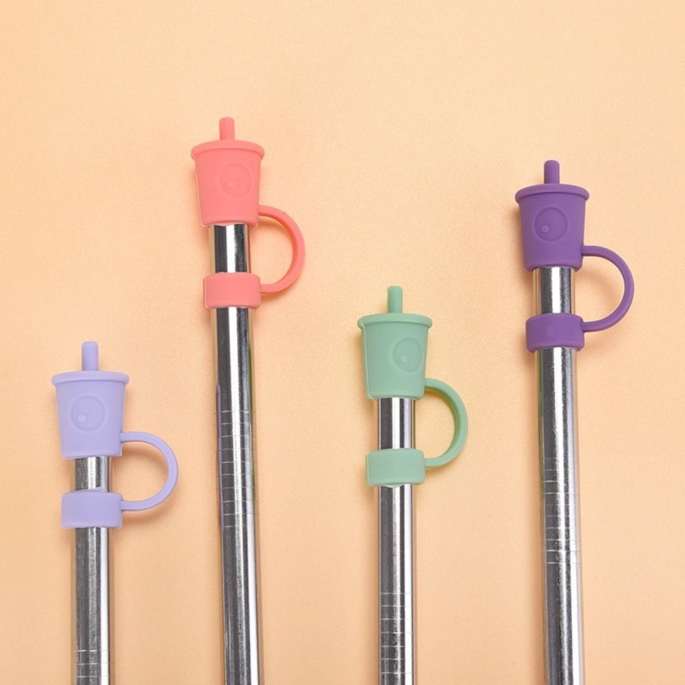 Reusable Straw Tip Caps Splashproof Straw Tips Lids Silicone Straw Tips Covers  8 Mm Straw Tip