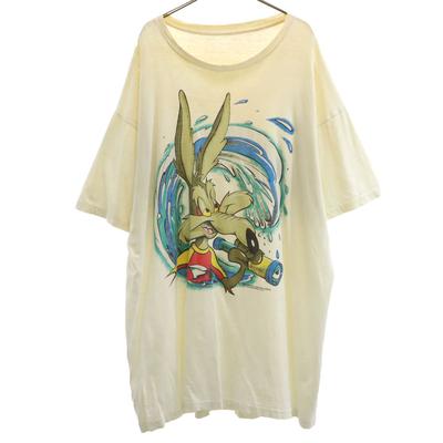 Looney Tunes Antiguos de los 90 Coyote E. Coyote Manga corta Una pieza Puntada simple Mujer Usado