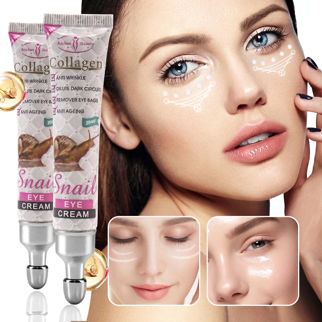 1pc Snail Eye Cream-Reduce Fine Lines & Dark Circles, Brightens & Refreshes The Skin, Improve Skin E