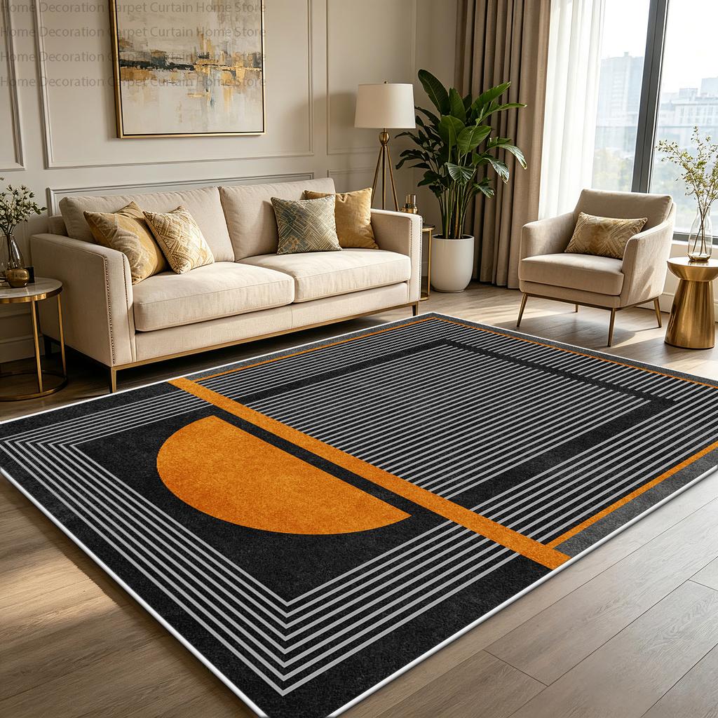 Minimalism Nordic Abstract Line Carpet Large Living Room Decoration Home Rug Short Velvet Non-slip Washable Bedroom Floor Mat