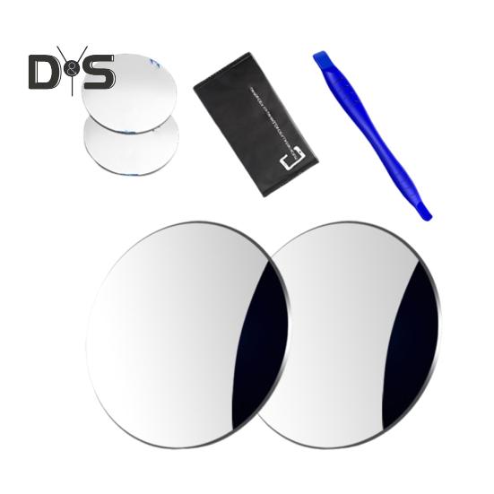 Adjustable Car Blind Spot Mirrors Wide-Angle View Frameless Design Universal Fit Simple Installation 360-degree Rotatable Convex Mirror