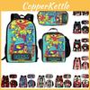 Dream Bbq Ena Pattern Printing Backpack Lunch Bag Pen Case Set For Student Gift