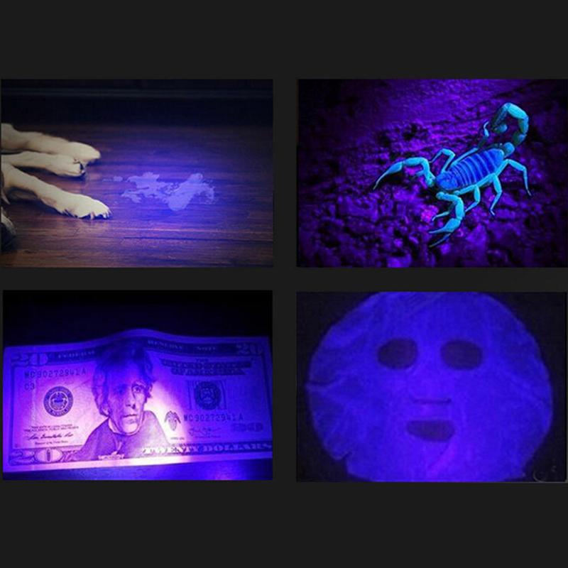Uv 100 Leds Flashlight 395Nm Ultra Violet Torch Light Lamp Blacklight Detector