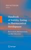Libro Handbook of Stability Testing In Pharmaceutical Development : Regulations, Methodologies, and Best Practices