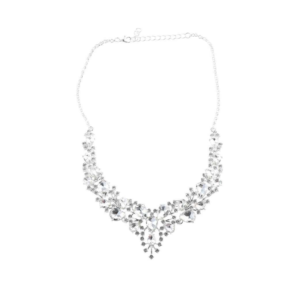 Neckchain Women Necklace Necklace Ear Studs Set Korean Style Earrings Wedding Jewelry Set