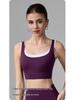 Women's Color Block Sports Bra with Chest Pads - U-Shaped Back Yoga Tank 2026