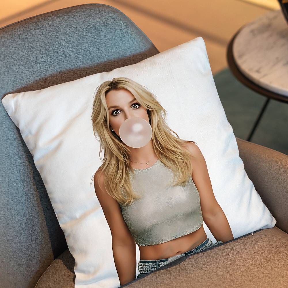 Toxic B Pop Britney Spears Cushion Cover Suitable For Sofa Car Bedroom Office Cushions Decorative Pillow Case