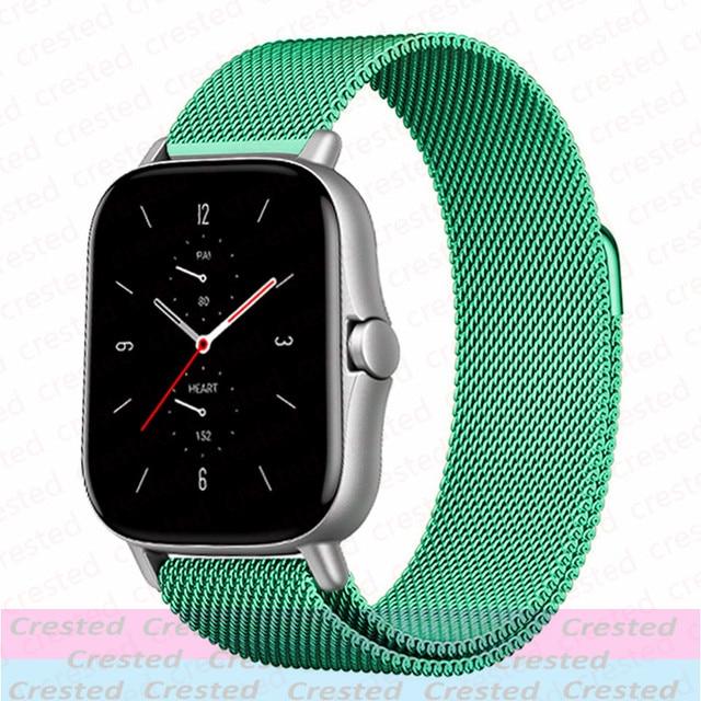 20mm/22mm Magnetic Band For Amazfit GTS/4/2/2e/3/GTS2 Mini/GTR 47mm/GTR2/3/Pro/4 Stratos Metal Watch Bracelet Amazfit Bip Strap