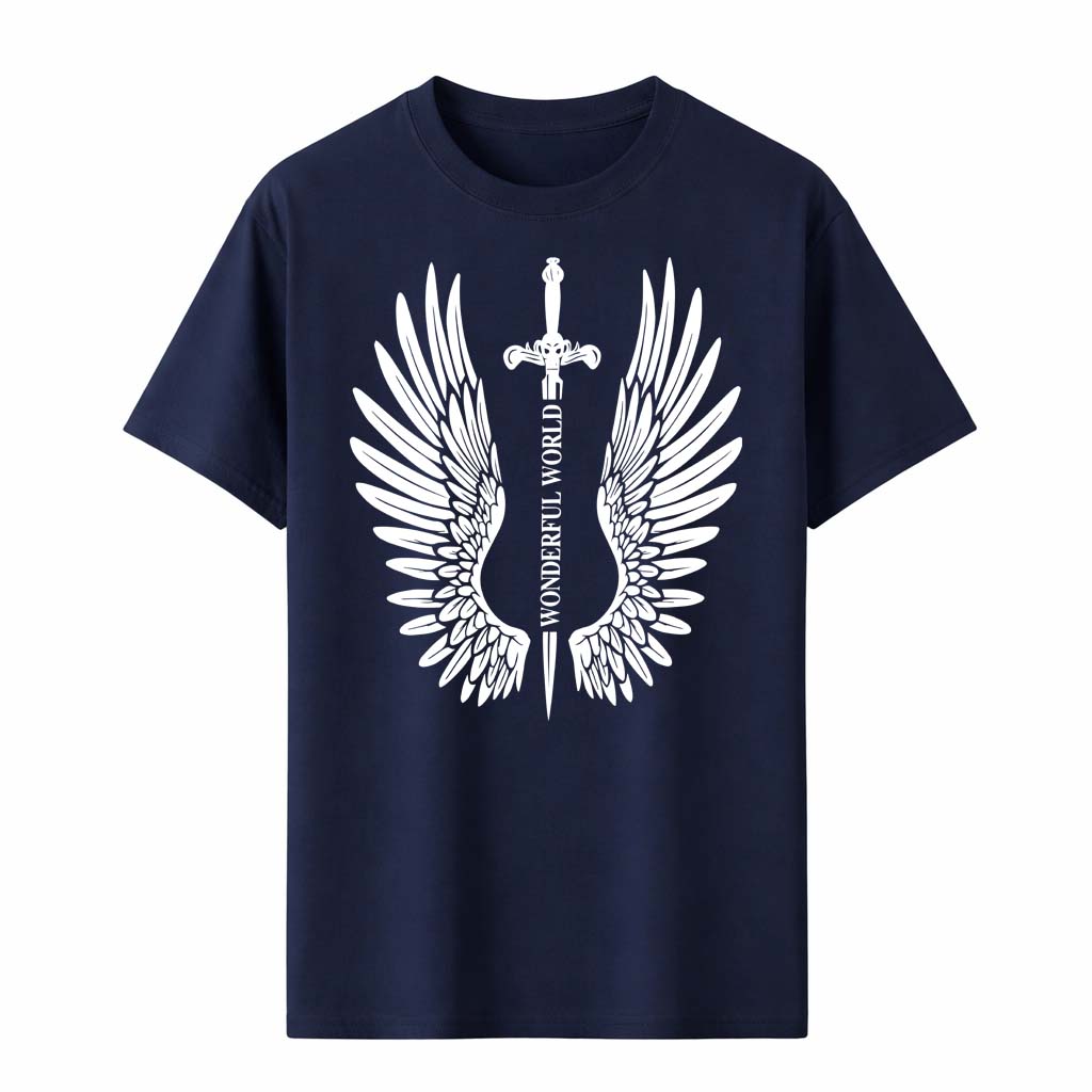 

2026 Wings Sword Graphic Tee Gothic Unisex WOMEN Vintage Comfortable and loose Unisexs and WOMENs Tshirts 4XL